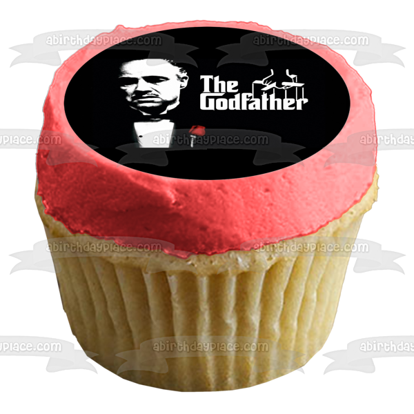The Godfather Vito Corleone Black and White Red Rose Puppeteer Strings Edible Cake Topper Image ABPID27132