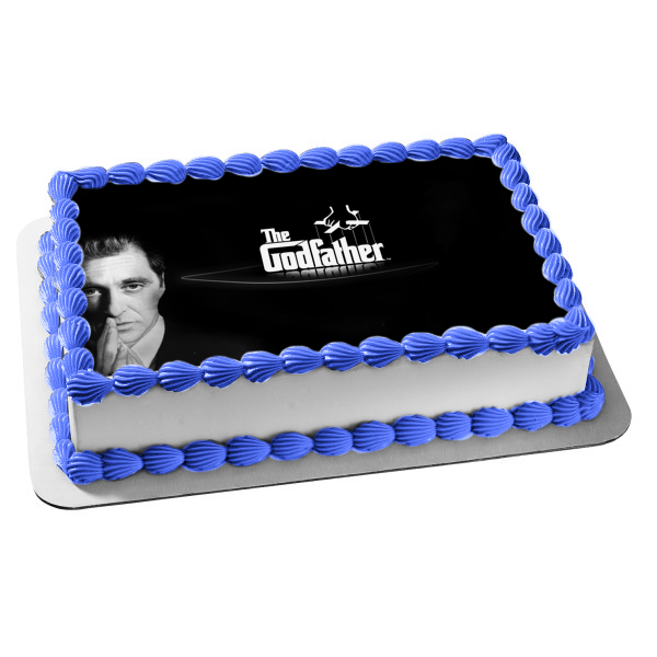The Godfather Michael Corleone Black and White Edible Cake Topper Image ABPID27134
