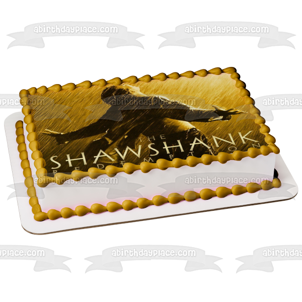 The Shawshank Redemption Andy Dufresne Raining Prison Escape Edible Cake Topper Image ABPID27139