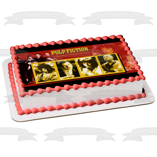 Pulp Fiction Vincent Jules Mia Wallace Butch Edible Cake Topper Image ABPID27146