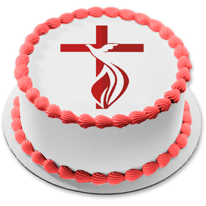 Holy Spirit and the Cross Edible Cake Topper Image ABPID27371