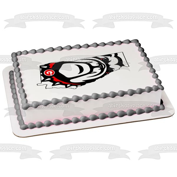 The University of Georgia Bulldogs Logo NCAA Edible Cake Topper Image ABPID27402
