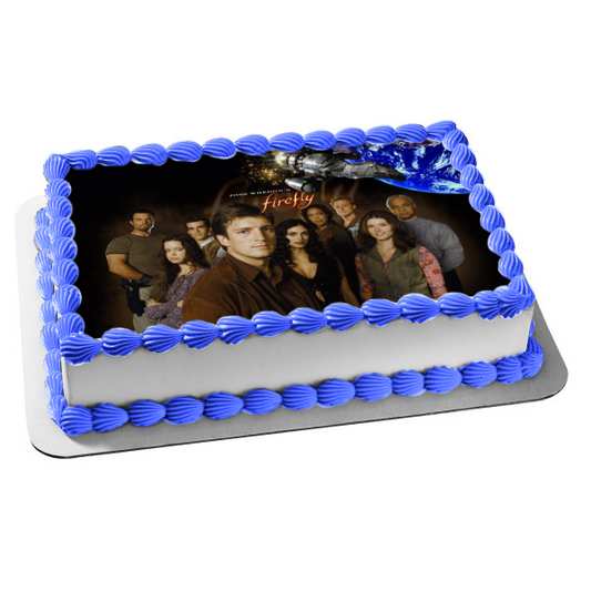 Firefly Malcom Kaylee Jayne Inara River Hoban Zoe Simon Shepherd Earth the Serentiy Edible Cake Topper Image ABPID27190
