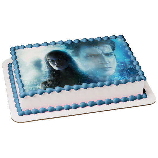 Firefly Malcom Inara Blue Background Edible Cake Topper Image ABPID27193