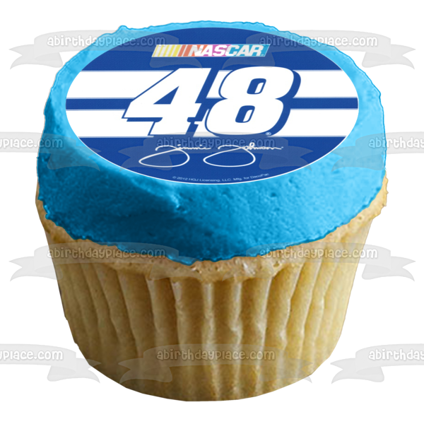 Nascar Jimmie Johnson 48 Logo Edible Cake Topper Image ABPID05318
