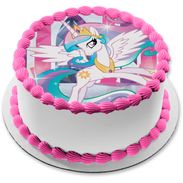 My Little Pony Princess Celestia Edible Cake Topper Image ABPID03811