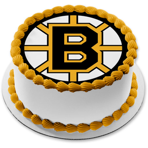 Boston Bruins Primary Logo NHL Edible Cake Topper Image ABPID05173