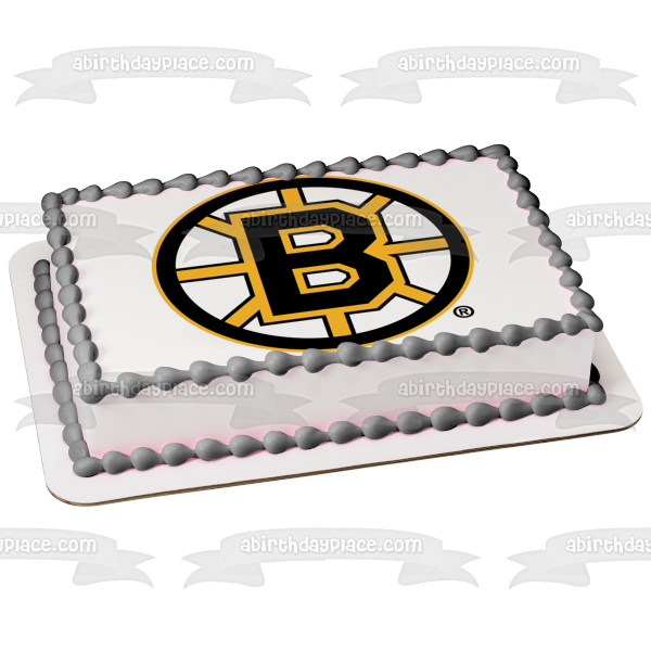 Boston Bruins Primary Logo NHL Edible Cake Topper Image ABPID05173