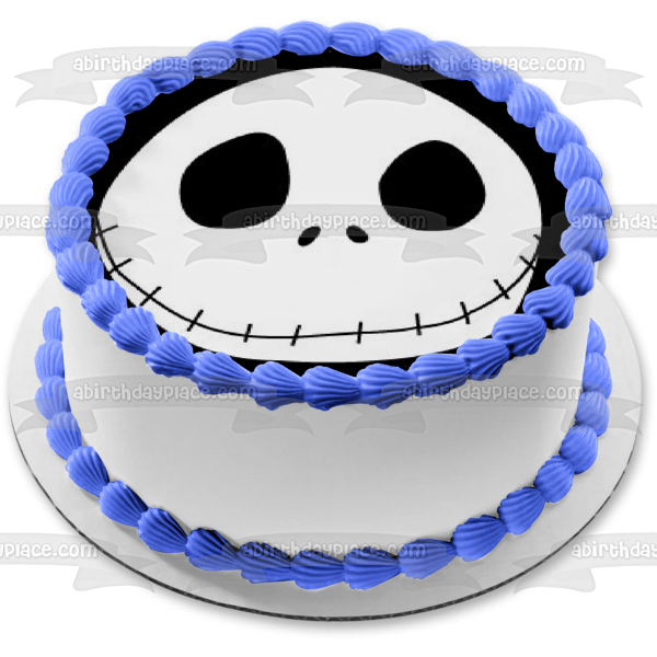 The Night Before Christmas Jack Skellington Face Edible Cake Topper Image ABPID05869