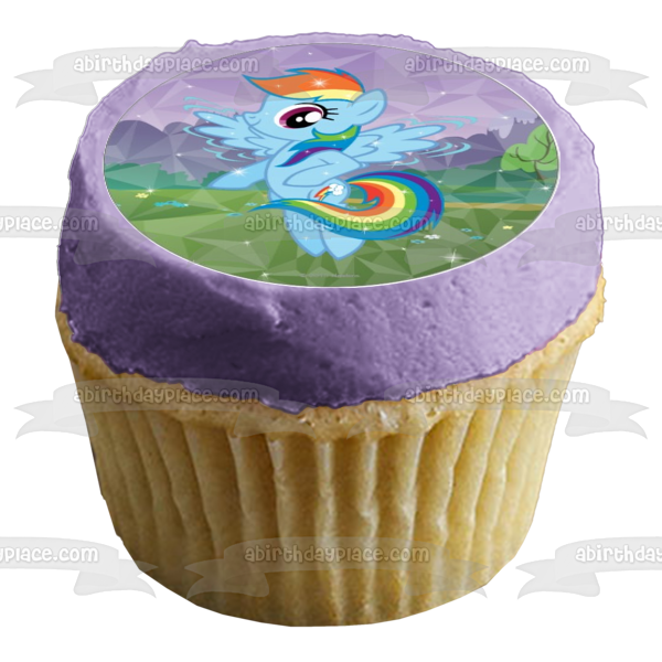 My Little Pony Equestria Girls Rainbow Dash Edible Cake Topper Image ABPID05887