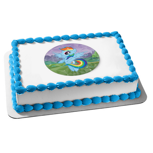 My Little Pony Equestria Girls Rainbow Dash Edible Cake Topper Image ABPID05887