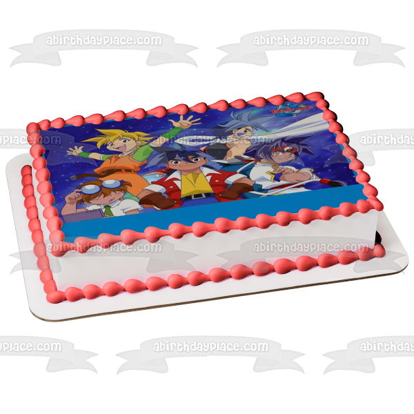 Beyblade Tyson Kai Max Kenny Ray Edible Cake Topper Image ABPID27519