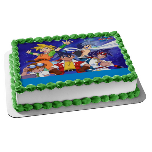 Beyblade Tyson Kai Max Kenny Ray Edible Cake Topper Image ABPID27519