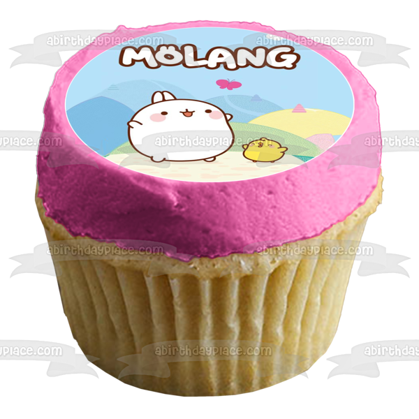 Molang and Piu Piu Edible Cake Topper Image ABPID51160
