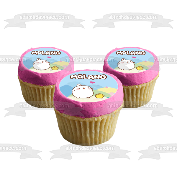 Adorno comestible para tarta Molang y Piu Piu Imagen ABPID51160 