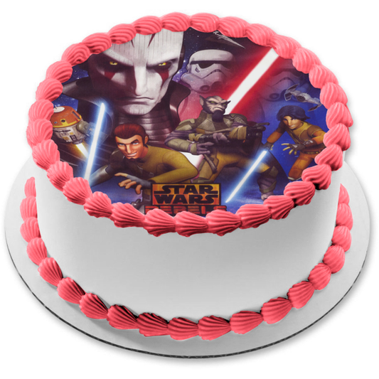 Star Wars Rebels Grand Inquisitor and Storm Troopers Edible Cake Topper Image ABPID04453