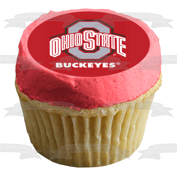 Ohio State Buckeyes Logo NCAA Edible Cake Topper Image ABPID07312