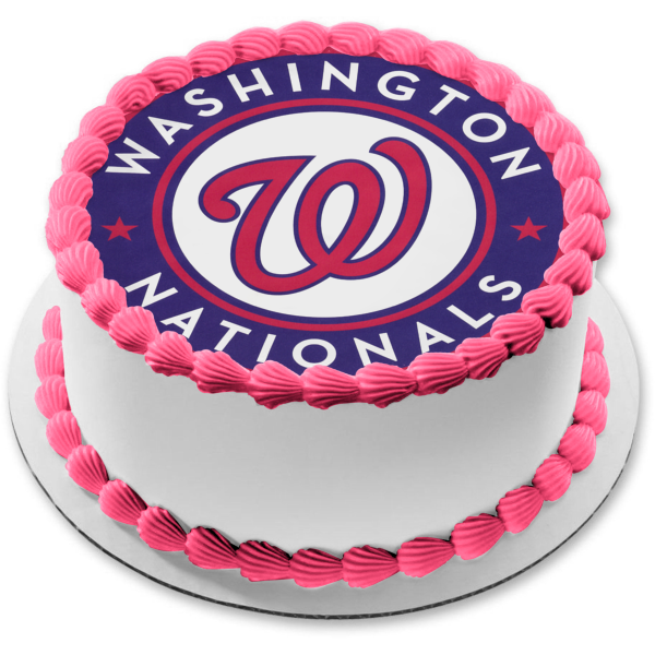 Washington Nationals Logo MLB Major League Baseball Edible Cake Topper Image ABPID08010