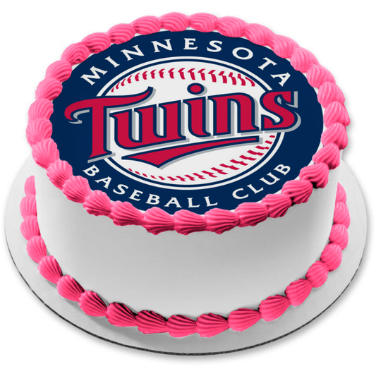 Minnesota Twins Logo MLB Major League Baseball Edible Cake Topper Image ABPID08079