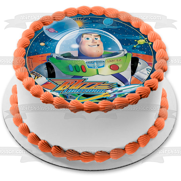 Toy Story Buzz Lightyear Planets Stars Edible Cake Topper Image ABPID08418