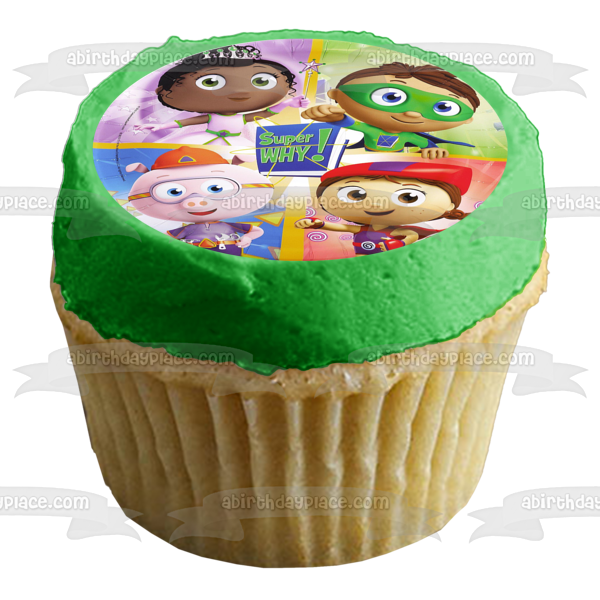 Super Why Book Princess Pea Alpha Pig and Little Red Riding Hood Edible Cake Topper Image ABPID08180