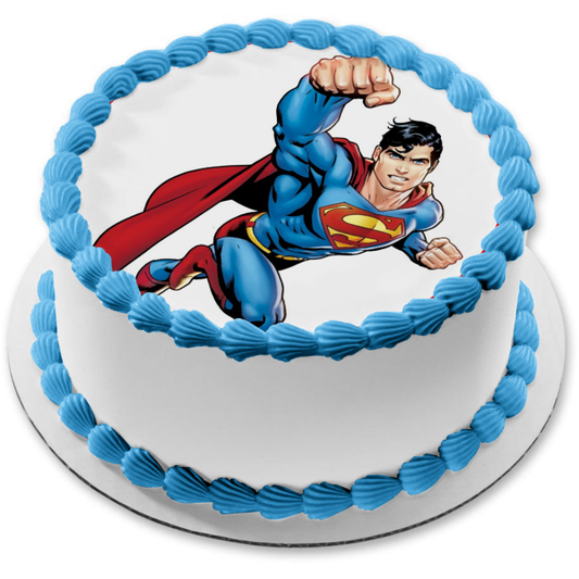 Superman DC Comics volando adorno comestible para tarta imagen ABPID09352 
