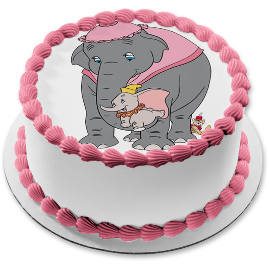 Disney Baby Dumbo Mrs. Jumbo Timothy Q. Mouse Edible Cake Topper Image ABPID11814