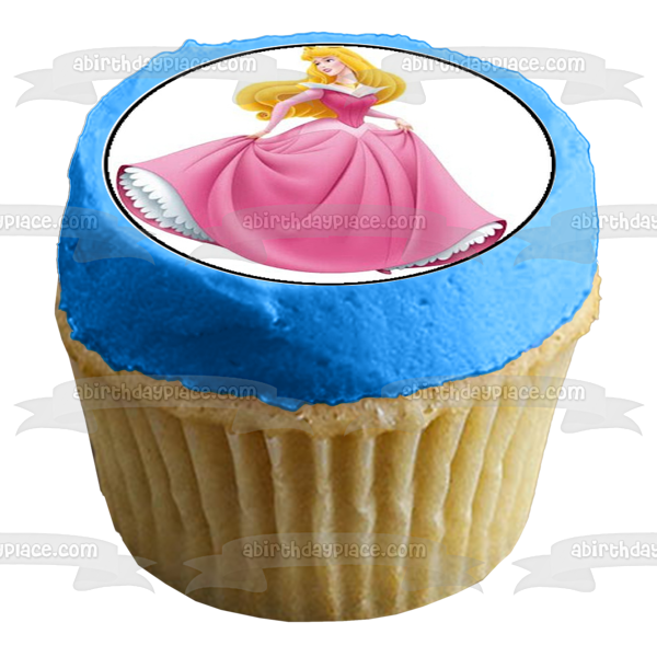 Disney Sleeping Beauty Aurora Prince Ball Gown Dancing Edible Cupcake Topper Images ABPID27608