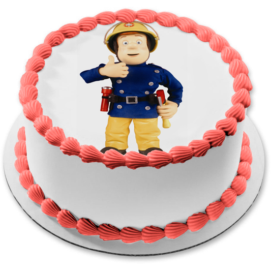 Fireman Sam Thumbs Up Edible Cake Topper Image ABPID12052