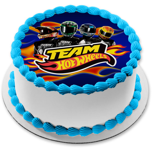 Team Hot Wheels Brandon Gage Rhett Wyatt Edible Cake Topper Image ABPID12138