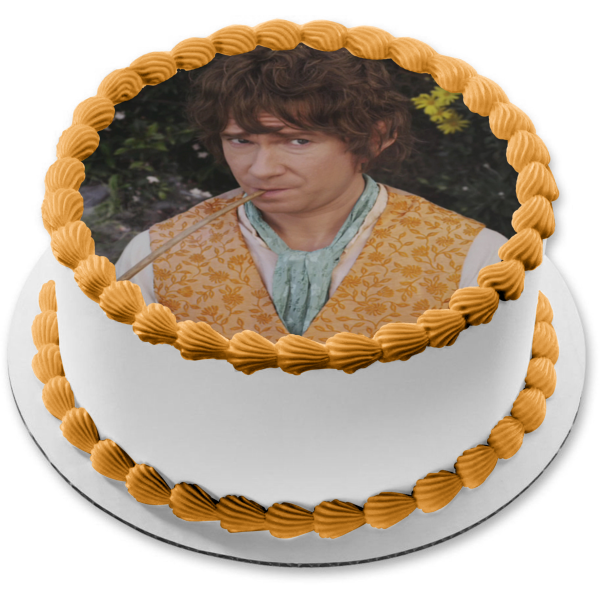 The Hobbit The Desolation of Smaug Bilbo Baggins Edible Cake Topper Image ABPID12241