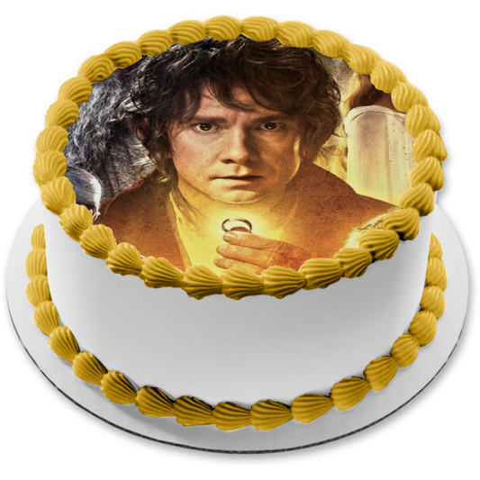 El Hobbit La desolación de Smaug Bilbo Bolsón El anillo único para gobernarlos a todos Imagen comestible para decoración de tarta ABPID12248 