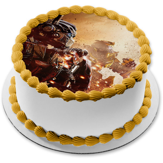 Transformers Bumblebee Optimus Prime Edible Cake Topper Image ABPID12610