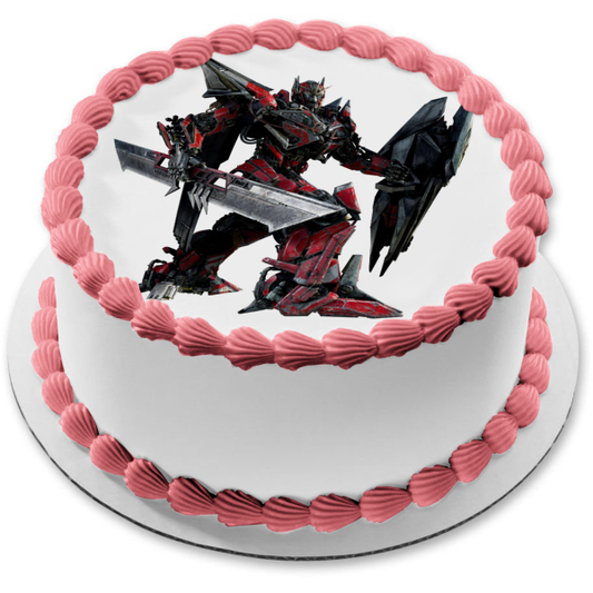 Imagen de decoración comestible para tarta de Transformers, el lado oscuro de la luna, ABPID12617 