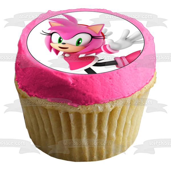 Sonic the Hedgehog Amy Rose Edible Cake Topper Image ABPID12421