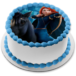 Disney Brave Merida Angus Trees Bow and Arrow Edible Cake Topper Image ABPID12436