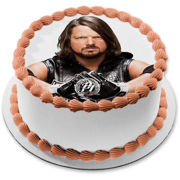 WWE World Wrestling Entertainment Aj Styles Edible Cake Topper Image ABPID12469