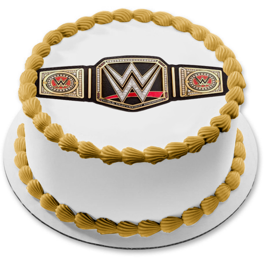 Imagen comestible para tarta con cinturón de entretenimiento de lucha libre mundial de la WWE ABPID12472 