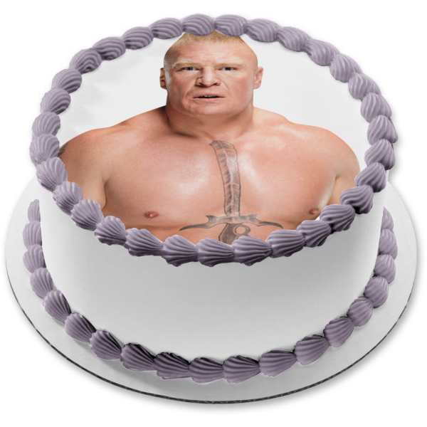 WWE World Wrestling Entertainment Brock Lesnar Edible Cake Topper Image ABPID12474