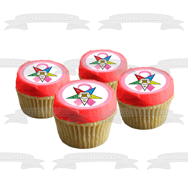 Order of the Eastern Star Supports the Cure for Breast Cancer Edible Cake Topper Image ABPID12985