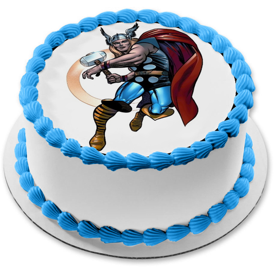 Marvel Avegengers Comic Books Thor Edible Cake Topper Image ABPID12759