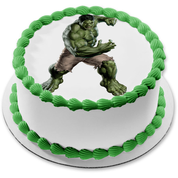 Marvel Avengers Comic Book the Incredible Hulk Edible Cake Topper Image ABPID12762