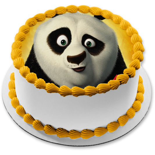 Kung Fu Panda Po Up Close Face Edible Cake Topper Image ABPID12808