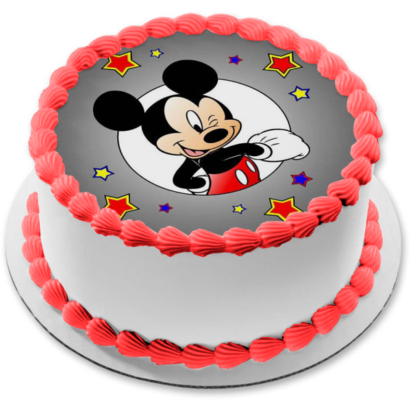 Disney Mickey Mouse and Friends Stars Edible Cake Topper Image ABPID12851