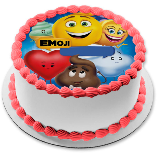 Emojis Cara Sonriente Pou Helado Amor Chica Cara Sonriente Adorno Comestible Para Pastel Imagen ABPID22022 