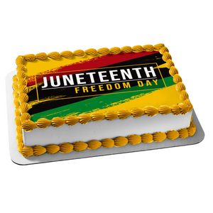 Juneteenth Freedom Day Edible Cake Topper Image ABPID54105