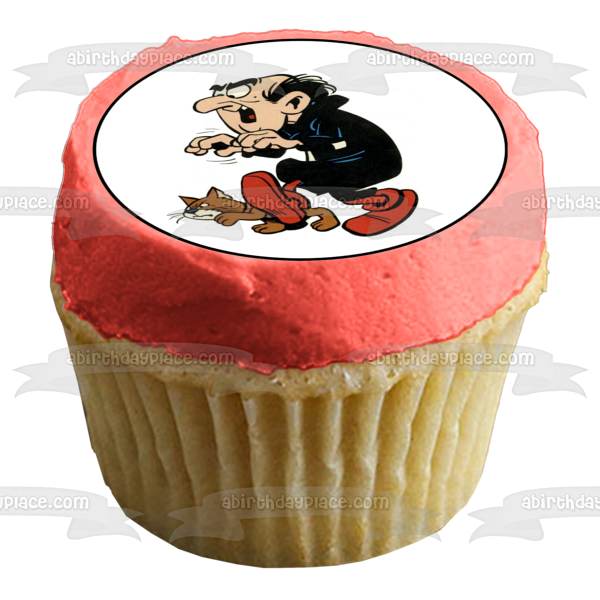 The Smurfs Gargamel Azrael Edible Cake Topper Image ABPID22026