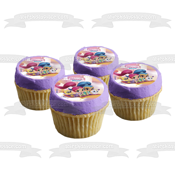 Shimmer and Shine Pets Magic Flying Carpet Edible Cake Topper Image ABPID21840