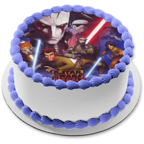 Star Wars Rebels Ezra Bridger el Gran Inquisidor Kanan Jarrus Storm Troopers Imagen comestible para decoración de tartas ABPID24299 