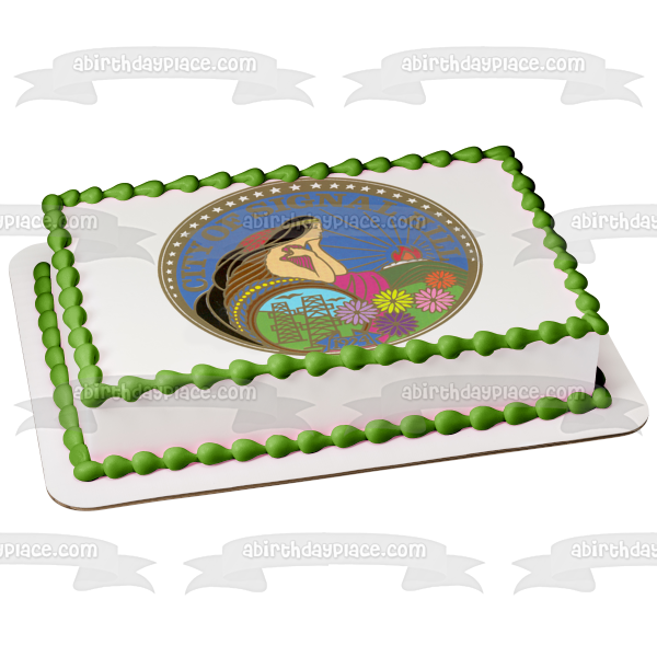 City of Signal Hill Logo California Edible Cake Topper Image ABPID27696